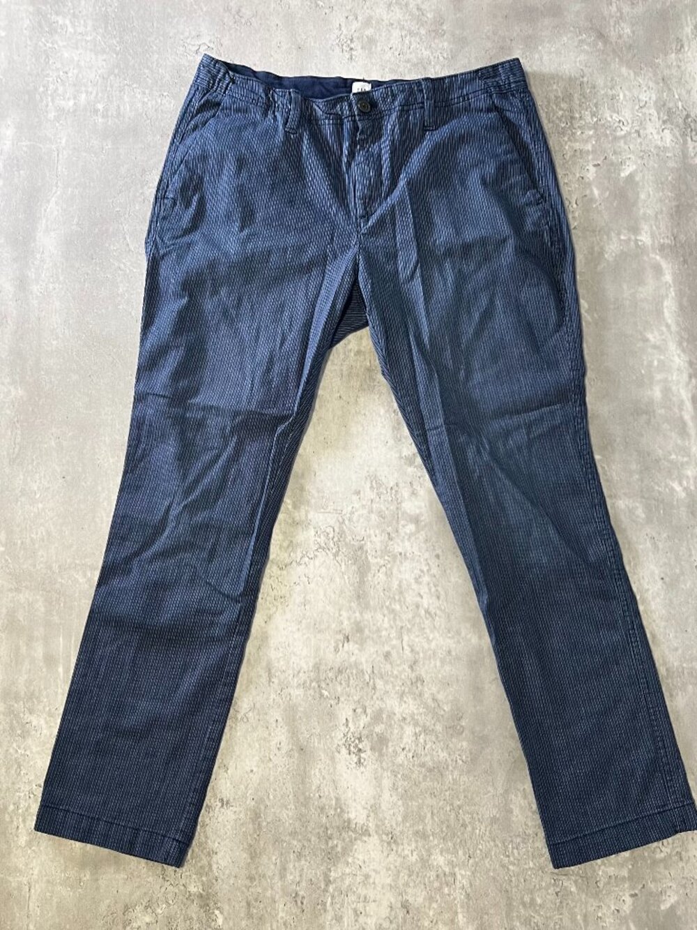 Gap Womens Pants Blue Size 8 Girlfriend Chino Mid Rise Stretch Cotton Blend